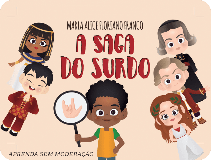 Imagem do livro A Saga do Surdo adaptada para divulgar a versão digital