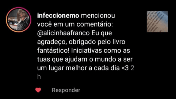 Print do depoimento